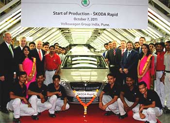 Презентация Skoda Rapida в Индии Презентация Skoda Rapida в Индии